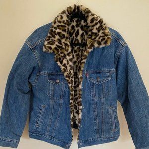 Women's Levi Jacket - Leopard Trim